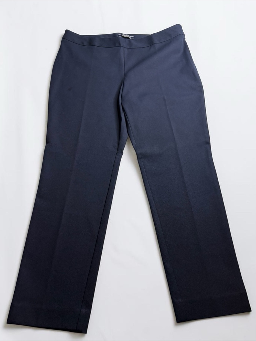 Lands' End Navy Straight-Leg Dress Trousers